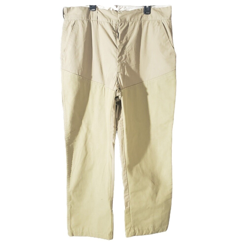 Browning Arms Vintage Field Work Pants Beige Brush Men's Size 38x28 Worn Altered